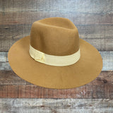 Nordstrom Tan Belted Wide Brim Hat