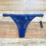 Lounge Navy Sheer Lace Royal Balcony Thong NWT- Size XL (we have matching bra)