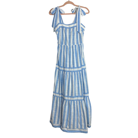 Cupshe Blue and White Striped Tie Strap Dress- Size M