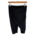 Isabel Maternity by Ingrid & Isabel Black with Crossover Back Biker Shorts- Size L