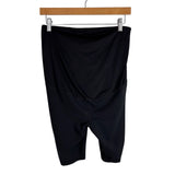Isabel Maternity by Ingrid & Isabel Black with Crossover Back Biker Shorts- Size L