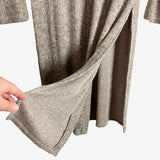 Elegantees Gray Ribbed Button Front Long Cardigan- Size XS (we have matching lounge pants)