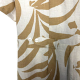Z Supply Tan Printed Linen Blend Romper- Size XS
