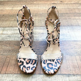 Vince Camuto Animal Print Lace Up Wedge Sandals- Size 6 (sold out online)