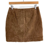 BLANKNYC Brown Suede Leather Two Way Zipper Skirt NWT- Size 26 (sold out online)