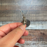 No Brand Silver Welcome Home, Piano, and Microphone Charm Necklace