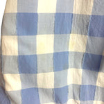 Persifor Light Blue/White Gingham with Tie Belt and Ruffle Hem Dress- Size XL (see notes)