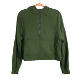 Rae Mode Hunter Green Zip Cropped Hooded Pullover- Size M (we have matching joggers)