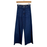 Zara Dark Denim Wide Leg Jeans - Size 2 (Inseam 27")