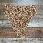 Aerie Carmel Animal Print High Cut Cheeky Swim Bottoms - Size M (We Have Matching Top!)