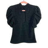 No Brand (Amazon) Black Puff Sleeve Mock Neck Top- Size M (sold out online)