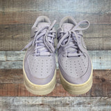 Pre-Owned Nike Air Force 1 Purple Sneakers- Size 8 (see notes)