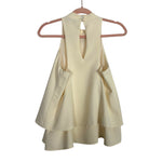 Crosby by Mollie Burch Cream High Neck Tiered Tank- Size XS (see notes)