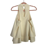 Crosby by Mollie Burch Cream High Neck Tiered Tank- Size XS (see notes)