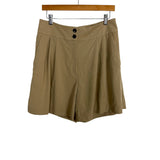 H&M Khaki Pleated Shorts- Size 10
