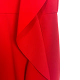 Topshop Red Ruffle Front Back Slit Hem Dress- Size 4 (see notes)