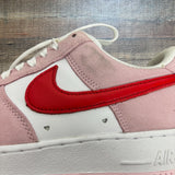 Pre-Owned Nike Air Force 1 Pink and Red Suede Leather Sneakers- Size 8 (see notes)