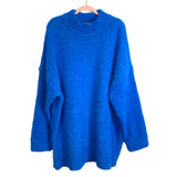Show Me Your Mumu Bright Blue Fuzzy Timmy Tunic Sweater Dress-Size XL (sold out online)