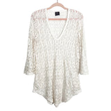Elif for Jordan Taylor Ivory Crochet Cover Up- Size M