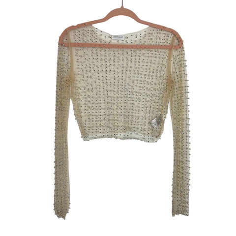 Vestique Strike Gold Sheer Pearl Top - Size S (Sold Out Online!)