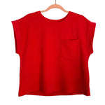 Entro Red Textured Boxy Top NWT- Size S (sold out online, we have matching pants)