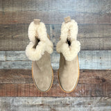 Marc Fisher Suede Fur Lined Boots- Size 6.5