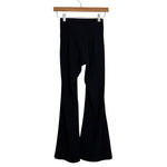 No Brand Black Ribbed Crossover Waist Flare Pants- Size S (Inseam 29.5”)