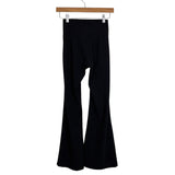 No Brand Black Ribbed Crossover Waist Flare Pants- Size S (Inseam 29.5”)