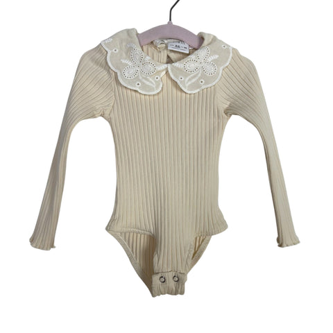 ZARA Cream Ribbed Onesie - Size 2-3 Years