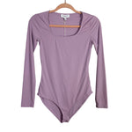 GILLI Purple Ribbed Bodysuit NWT- Size S