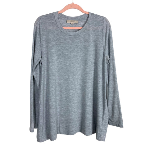 Loft Gray Long Sleeve Tunic Tee- Size L (see notes)