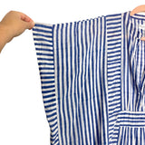 India Collection by Emerson Fry Blue and White Striped Cover Up Dress- Size OS