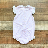 Sun House Children's Light Purple with Orange Flowers Ruffle One Piece- Size 4