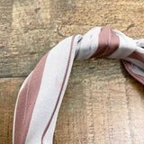 No Brand Mauve/Beige Striped Knotted Headband (see notes)