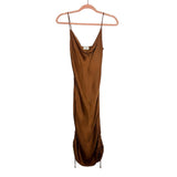 Wilfred Brown Cinched Sides Silk Like Dress- Size XS