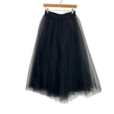 Space 46 Black Tulle Front Slit Skirt- Size M