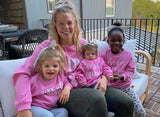 Jean + June Pink Tiny Girl Gang Sweatshirt- Size 4T/5T (see notes)