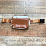 No Brand Cream/Camel Faux Leather Fannypack Sling Bag