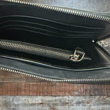 Giorgio Armani Milano Black Zip Around Wallet with Wrist Strap (LIKE NEW)