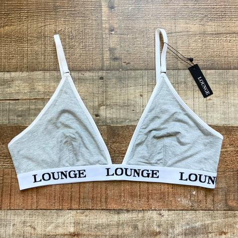 Lounge Grey Triangle Bra NWT- Size L