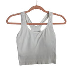 Calia White Ribbed Racerback Sports Bra - Size M (See Notes)
