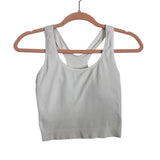 Calia White Ribbed Racerback Sports Bra - Size M (See Notes)