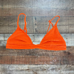Solid & Striped Orange Swimsuit Top - Size M