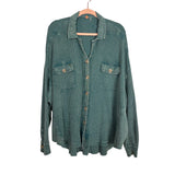 Free People One Scout Teal Shacket - Size S (sold out online)