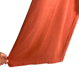 ANRABESS Rust Faux Button Belted Wide Leg Jumpsuit NWT- Size S
