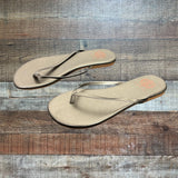 Cambiami Silver Flip Flops - Size 8 (Like New)