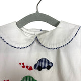 Cecil And Lou Car Top + Blue Gingham Pants Outfit - Size 12M (See Notes)