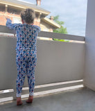 Roller Rabbit Texas Blue Monkey Two Piece Pajama Set- Size 6