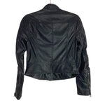 We the Free by Free People Black Faux Leather Moto Jacket- Size XS