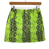 Sans Souci Lime Green Animal Print Skirt - Size S